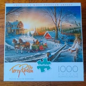 Buffalo Games Terry Redlin Pleasures Of Winter 1000 Piece Puzzle